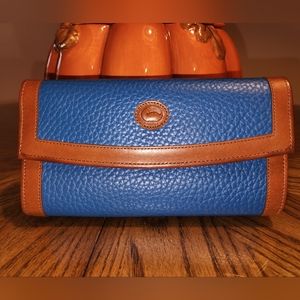 Dooney & Bourke Vintage Checkbook Organizer Wallet RARE French Blue NWOT